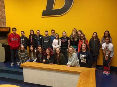 Students from Costa Rica shadowed DeForest High School students for a day in January 2018