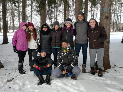 Students from DAHS & Costa Rica enjoying the snow, January 2019