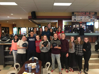 Students from DAHS & Costa Rica bowling, January 2019
