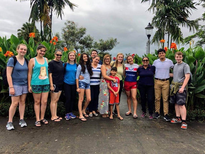 DAHS students visiting their Costa Rican host siblings in San Carlos, Costa Rica, Summer 2019